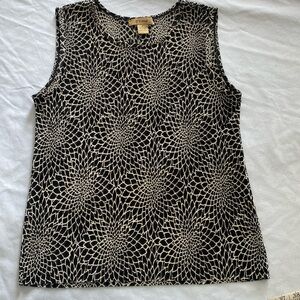 Vintage Pleated Patterned Tank - size S